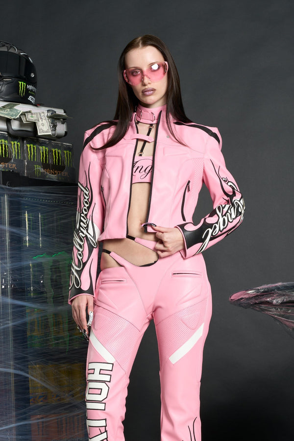 NAMILIA Hollywood Moto Jacket - PINK, xs