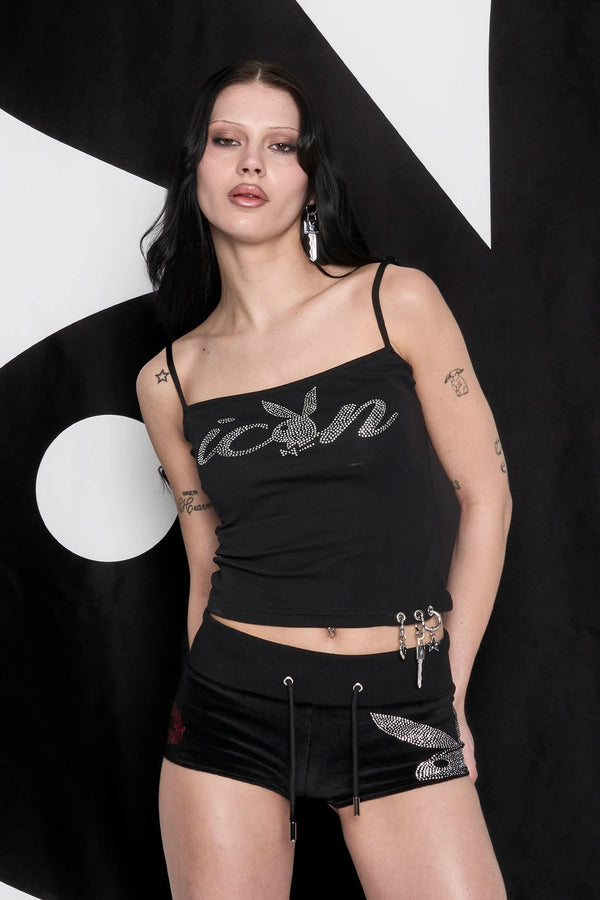 NAMILIA Icon Playboy Top - BLACK, xs - BLACK
