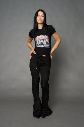 NAMILIA Keta Queen Corset Mini T-Shirt - BLACK, xs