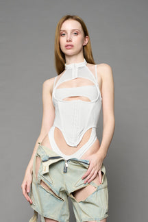 NAMILIA Layered Contour Body - WHITE, xs