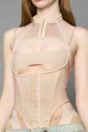 NAMILIA Layered Contour Body - BEIGE, xs