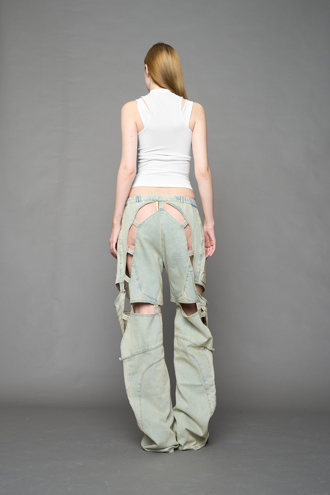 NAMILIA Layered Contour Top - WHITE, xs