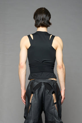 NAMILIA Layered Contour Top - BLACK, xs