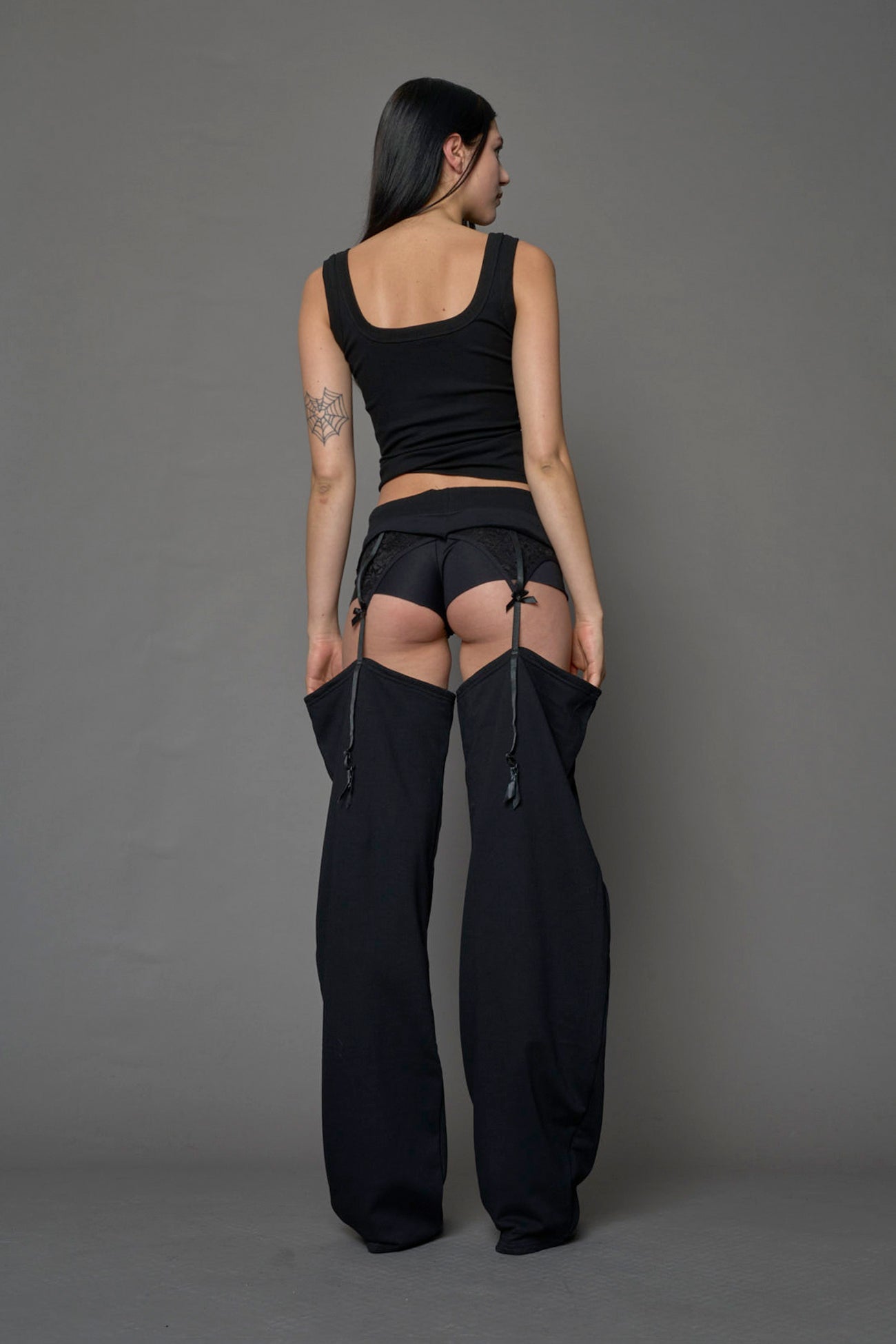 NAMILIA Lingerie Sweatpants Chaps - BLACK, xs