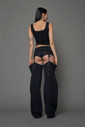 NAMILIA Lingerie Sweatpants Chaps - BLACK, xs