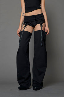 NAMILIA Lingerie Sweatpants Chaps - BLACK, xs