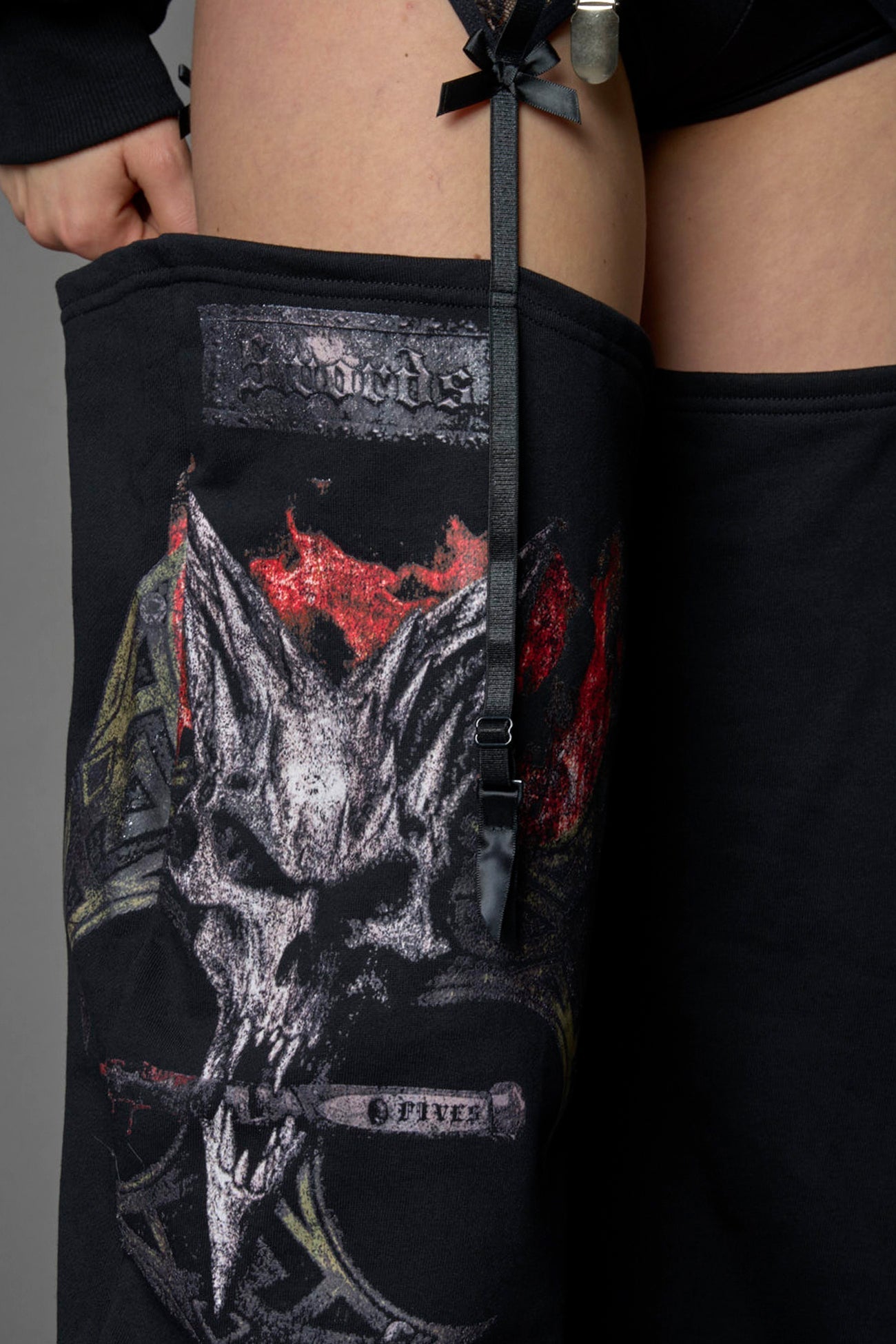 NAMILIA Lingerie Sweatpants Chaps - BLACK PRINT, xs