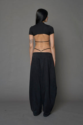 NAMILIA Lingerie T-Shirt Bodysuit - BLACK, xs