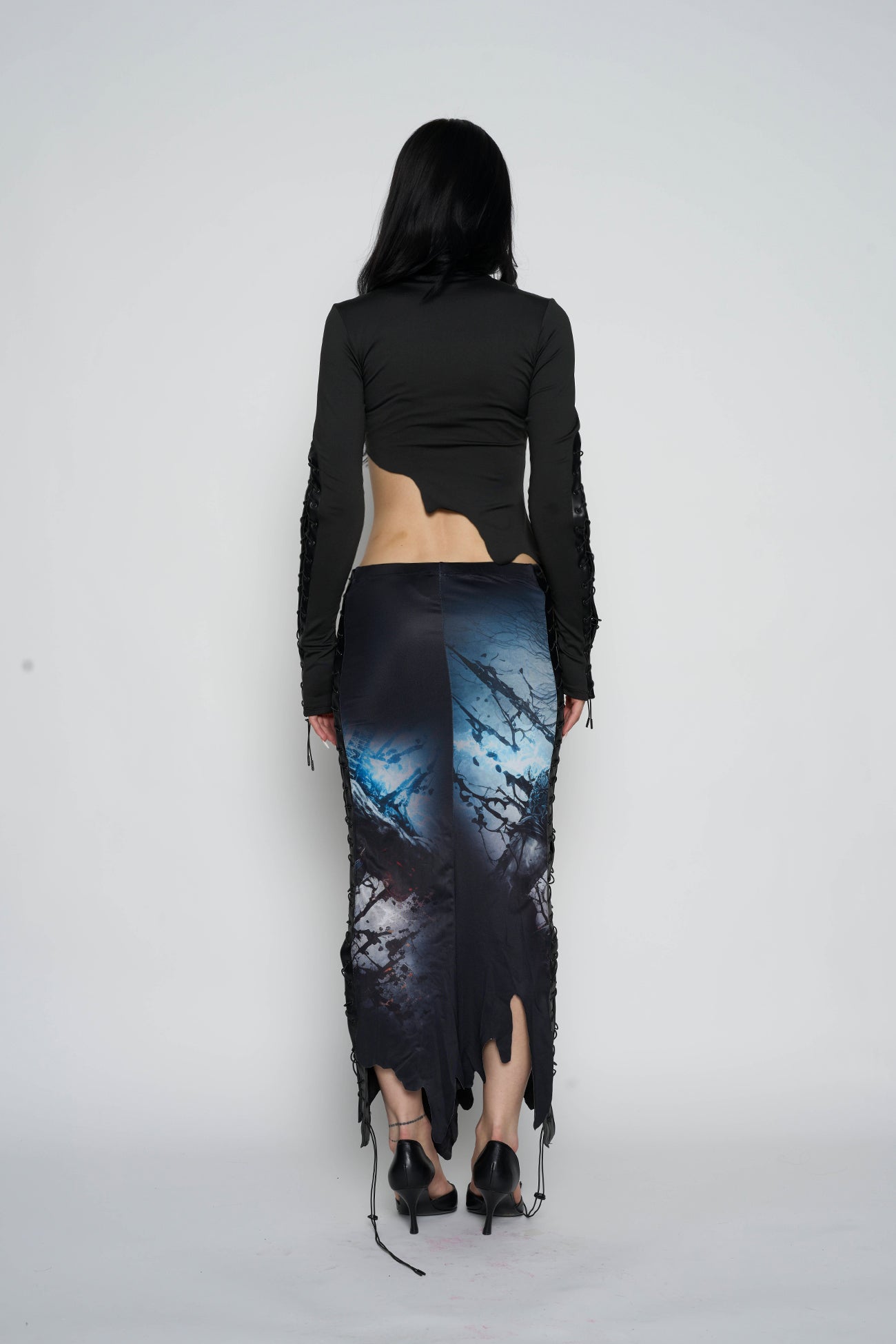 NAMILIA Looking Hot Maxi Skirt - BLUE, xs