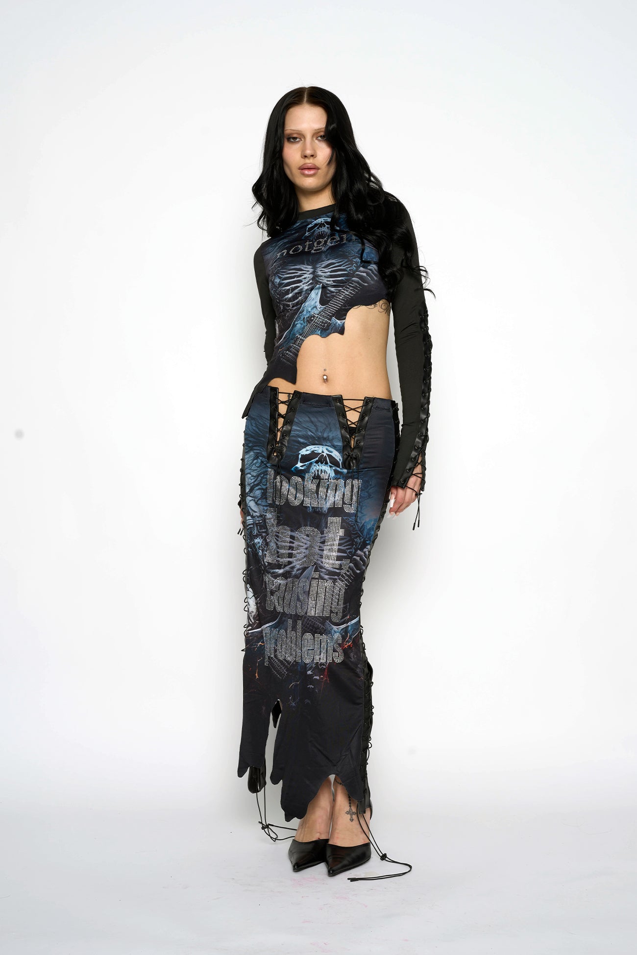 NAMILIA Looking Hot Maxi Skirt - BLUE, xs