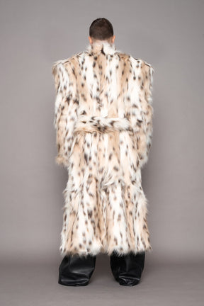 NAMILIA Midnight Faux Fur Coat - snow lynx, s