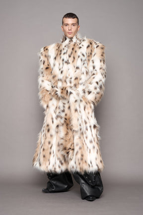 NAMILIA Midnight Faux Fur Coat - snow lynx, s
