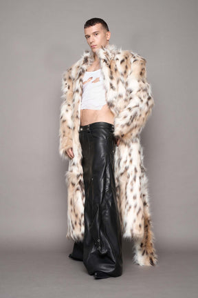 NAMILIA Midnight Faux Fur Coat - snow lynx, s