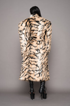 NAMILIA Midnight Faux Fur Coat - Tiger, s