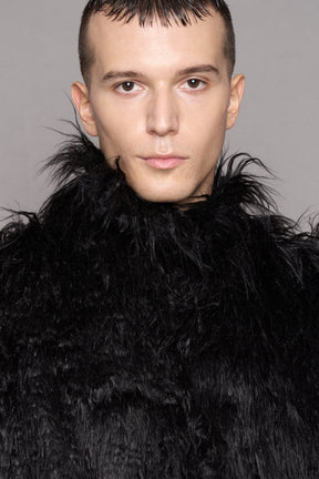 NAMILIA Midnight Faux Fur Coat - Black, s