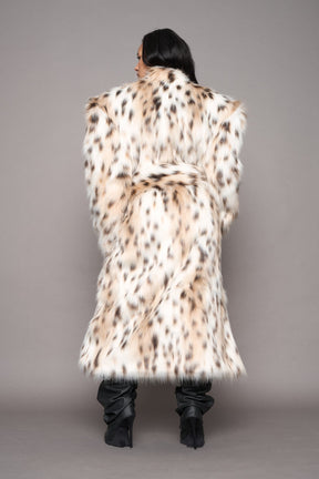NAMILIA Midnight Faux Fur Coat - snow lynx, s