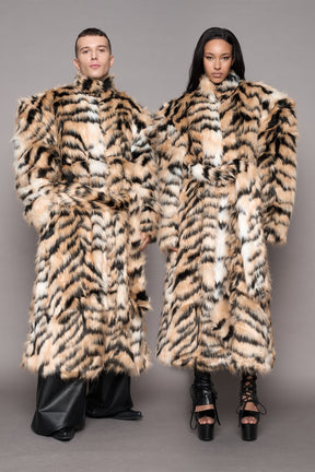 NAMILIA Midnight Faux Fur Coat - Tiger, s