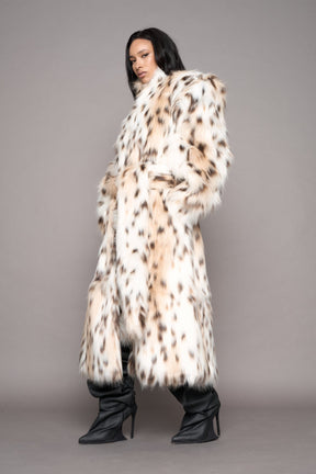 NAMILIA Midnight Faux Fur Coat - snow lynx, s