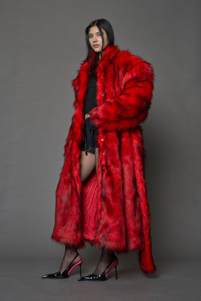 NAMILIA Midnight Faux Fur Coat - BLACK, s