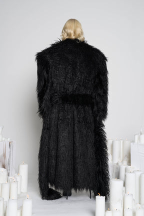 NAMILIA Midnight Faux Fur Coat - Black, xs