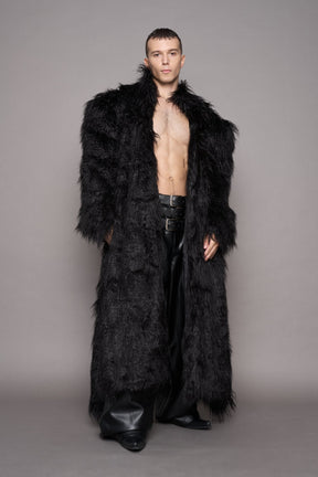 NAMILIA Midnight Faux Fur Coat - Black, s