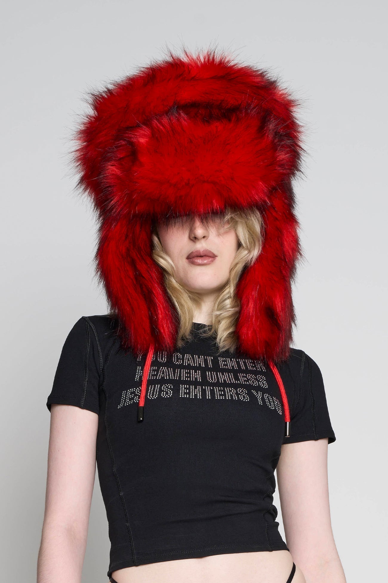 NAMILIA Midnight Faux Fur Hat - Red, s