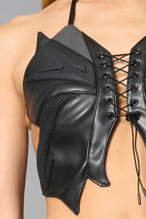 NAMILIA Moto Butterfly Top - XS, black