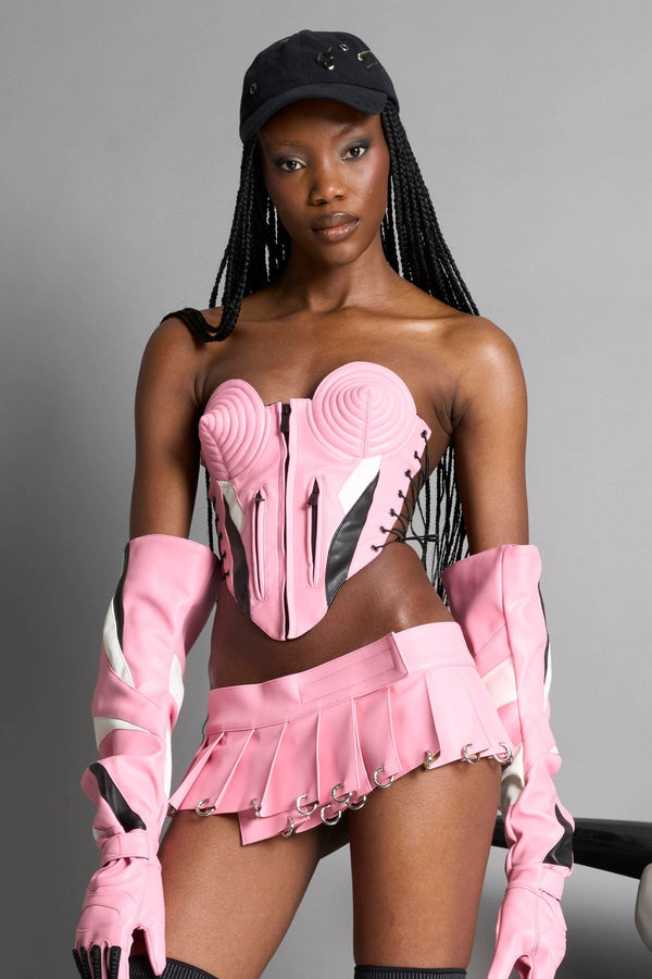 NAMILIA Moto Cone Top - PINK, xs - PINK