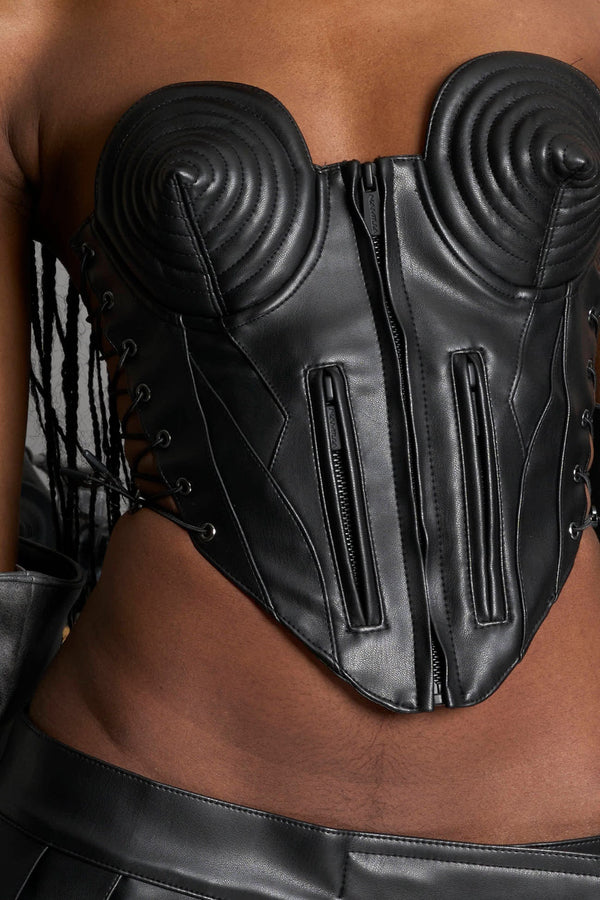 NAMILIA Moto Cone Top - BLACK, xs