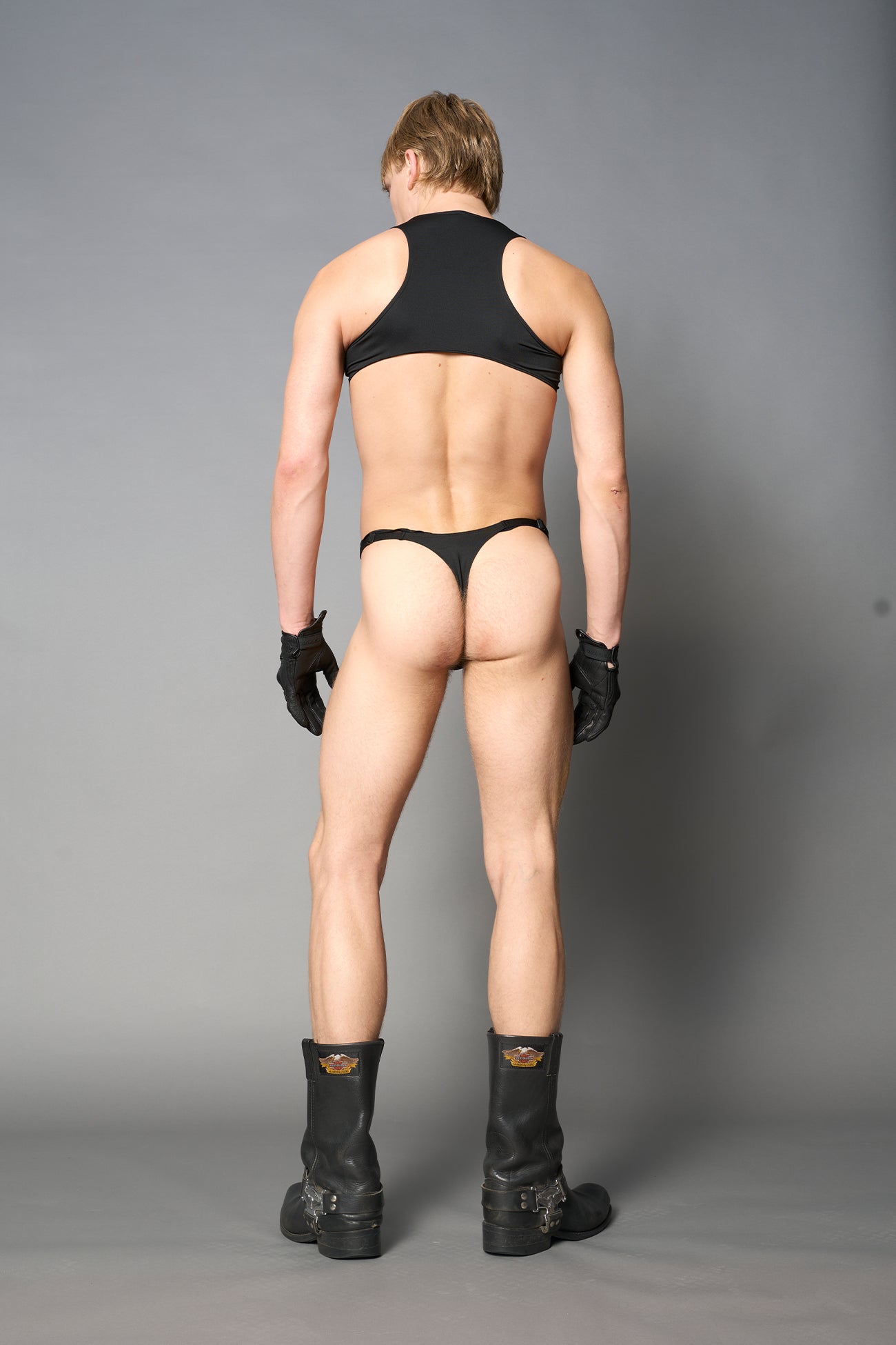 NAMILIA Cut Out Body - Pouch Panty - BLACK RED xs