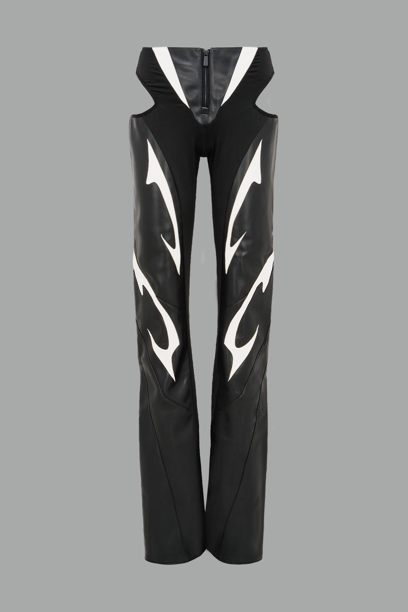 NAMILIA Moto Cut Out Pants - White, xs