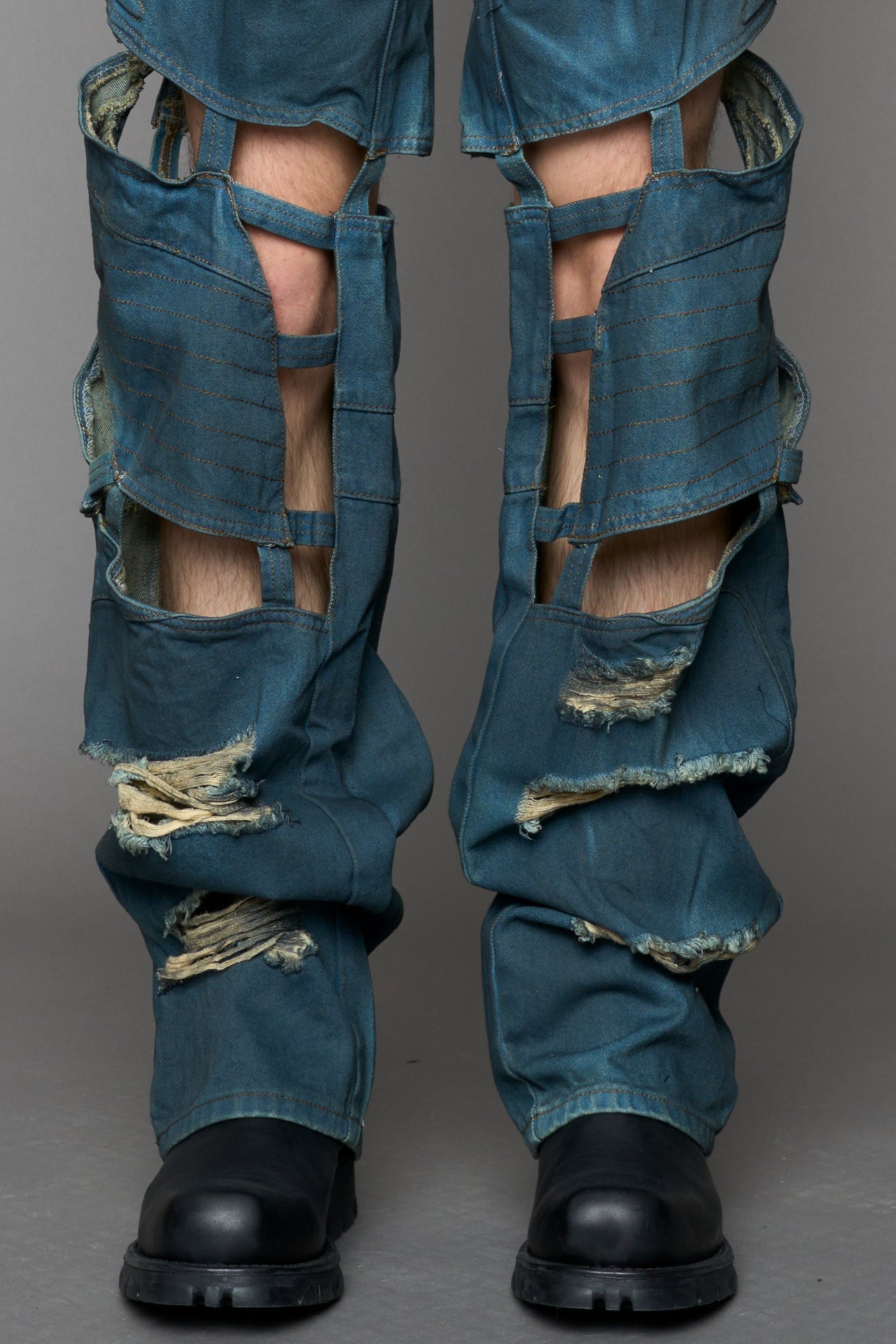 NAMILIA Moto Denim Floating Pants - BLUE SMOKE, xs