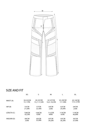 NAMILIA Moto Denim Floating Pants - BLACK WASHED, xs