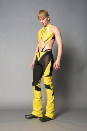 NAMILIA moto mesh pants - XS, yellow