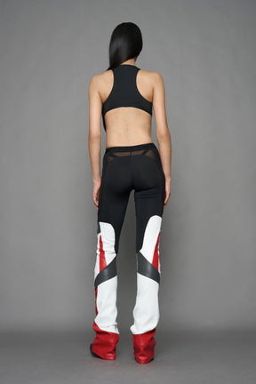 NAMILIA moto mesh pants - white red, XS