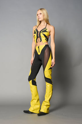 NAMILIA moto mesh pants - XS, yellow
