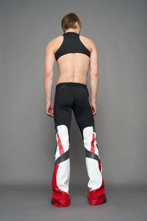 NAMILIA moto mesh pants - white red, XS