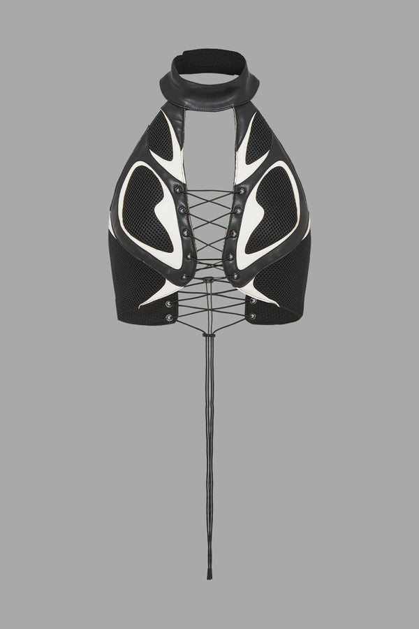 NAMILIA Moto Neckholder Top - WHITE, xs - WHITE