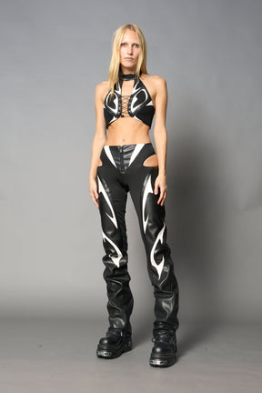 NAMILIA Moto Neckholder Top - WHITE, xs