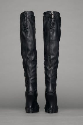 NAMILIA Mutant Biker Overknee Boot - BLACK, eu36