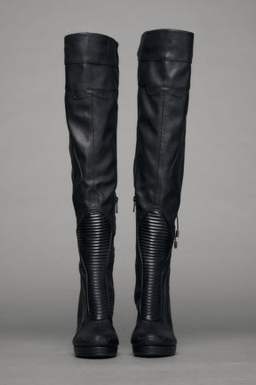 NAMILIA Mutant Biker Overknee Boot - BLACK, eu36