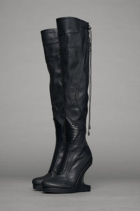 NAMILIA Mutant Biker Overknee Boot - BLACK, eu36