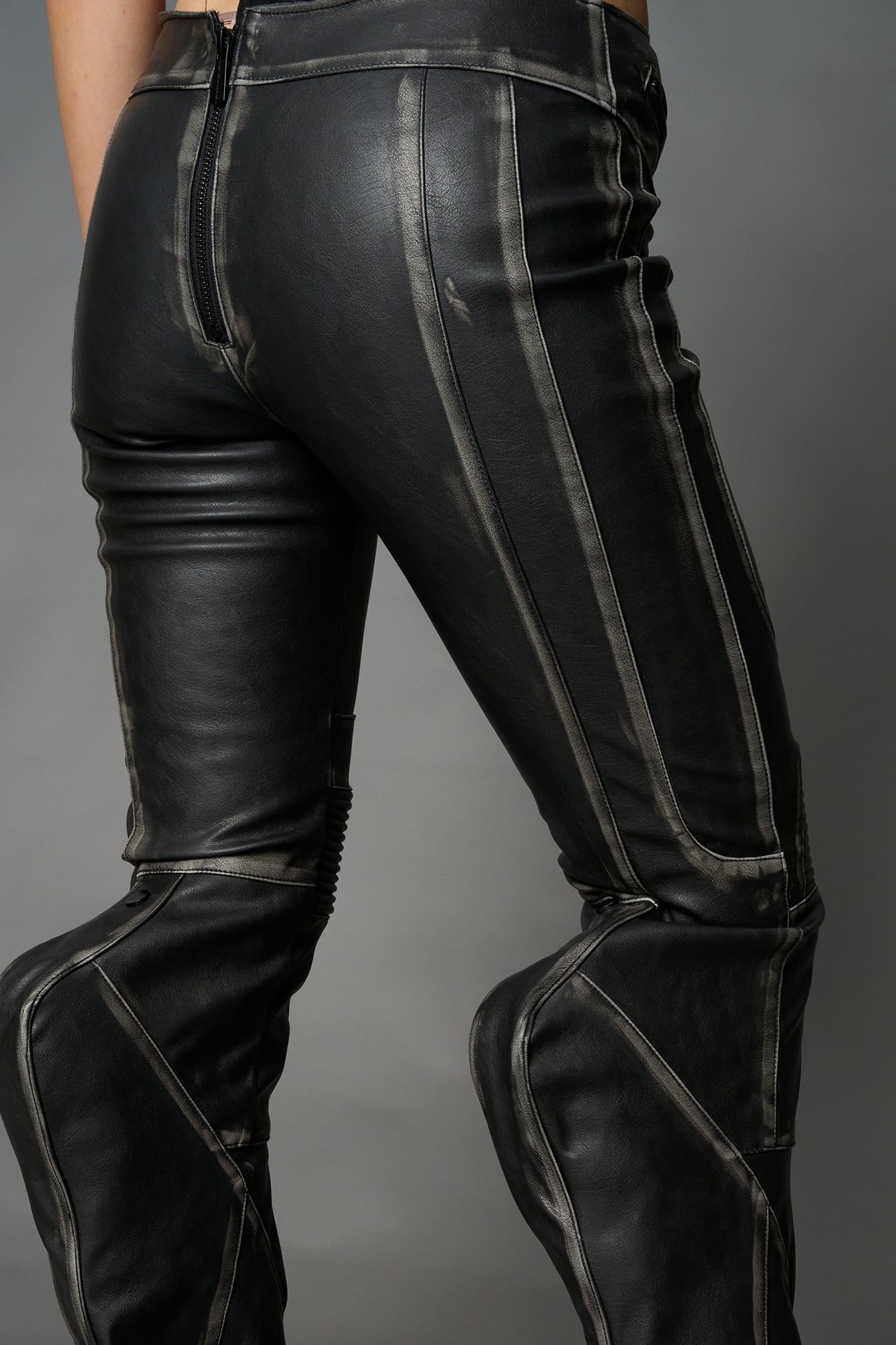 NAMILIA Mutant Biker Pants - BLACK WASHED, xs
