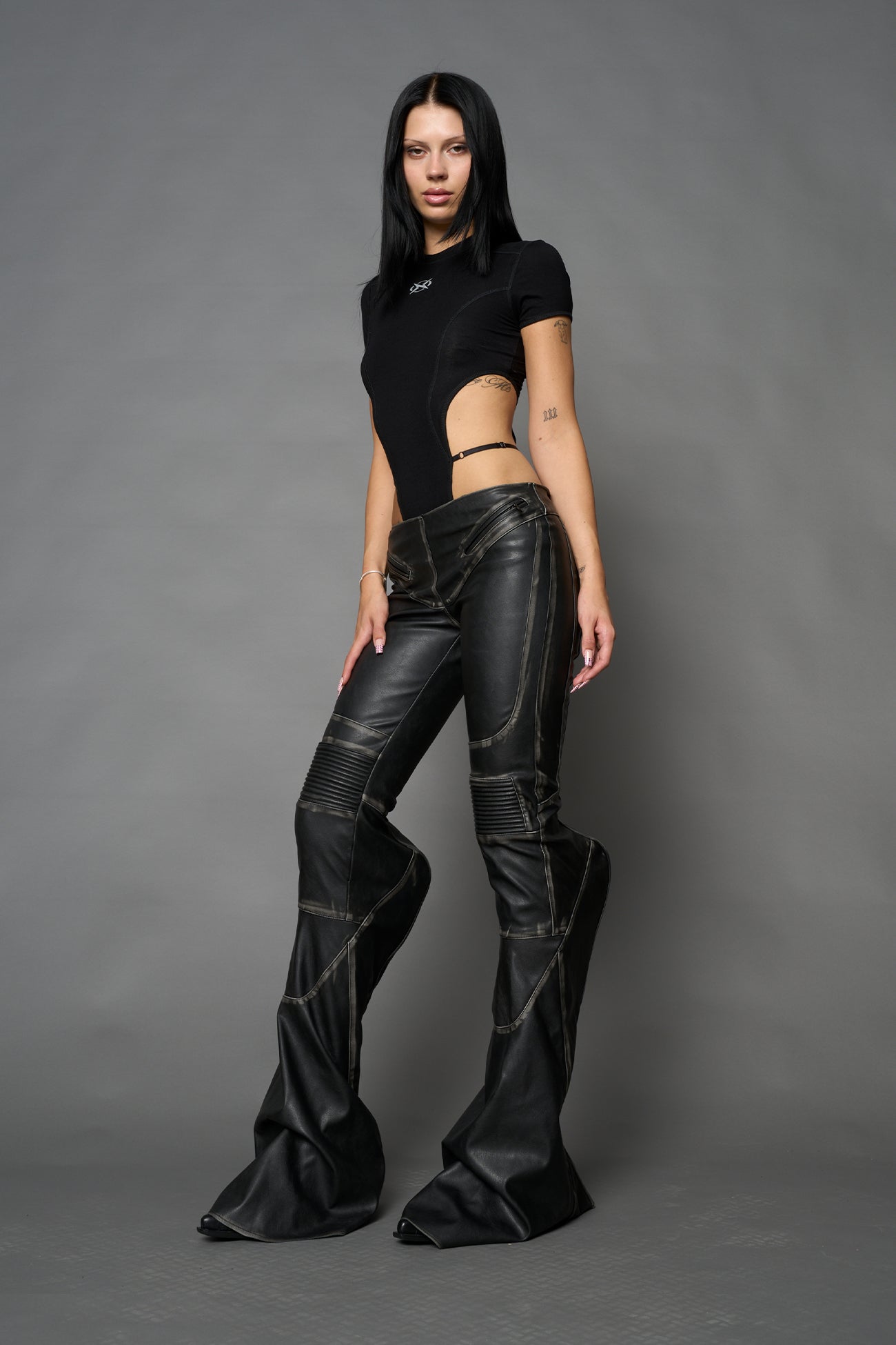 NAMILIA Mutant Biker Pants - BLACK WASHED, xs