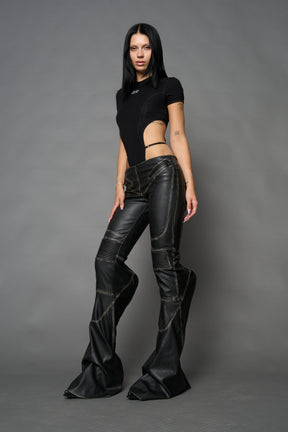 NAMILIA Mutant Biker Pants - BLACK WASHED, xs