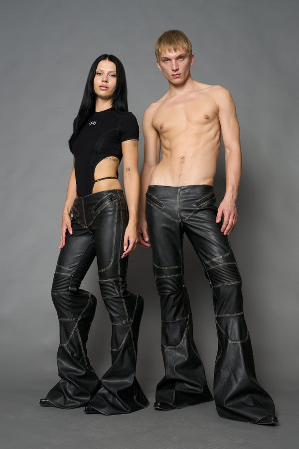 NAMILIA Mutant Biker Pants - BLACK WASHED, xs - BLACK WASHED
