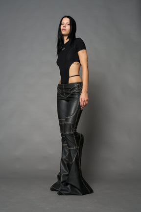 NAMILIA Mutant Biker Pants - BLACK WASHED, xs