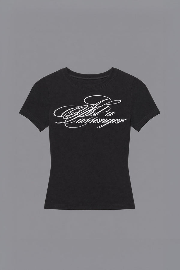 NAMILIA NOT A PASSENGER TSHIRT - black print, s