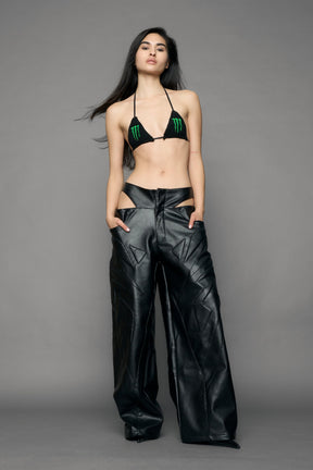 NAMILIA Octane Leather Panty Trousers - black, xs