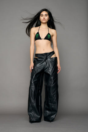NAMILIA Octane Leather Panty Trousers - black, xs